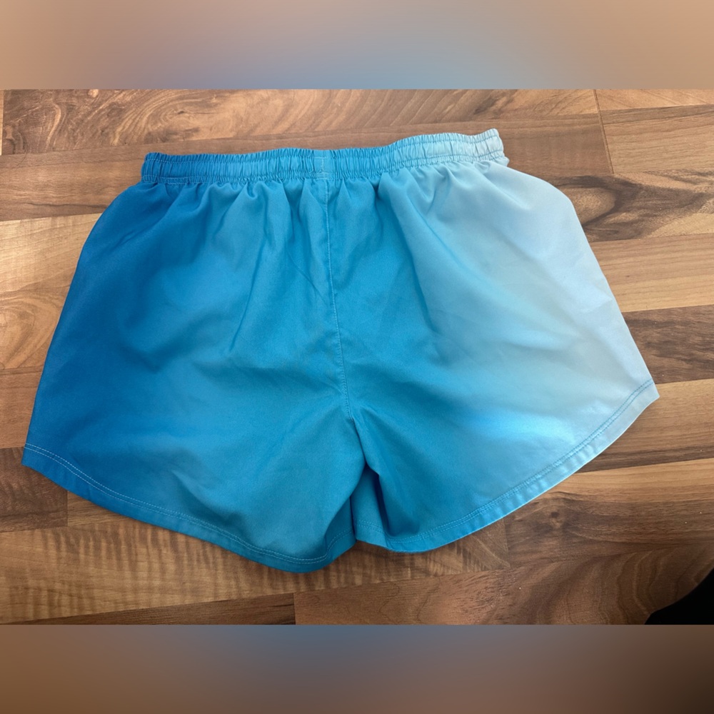 Girls Adidas Blue Ombré lined shorts, Size Lg (14). Excellent condition. - Picture 3 of 3